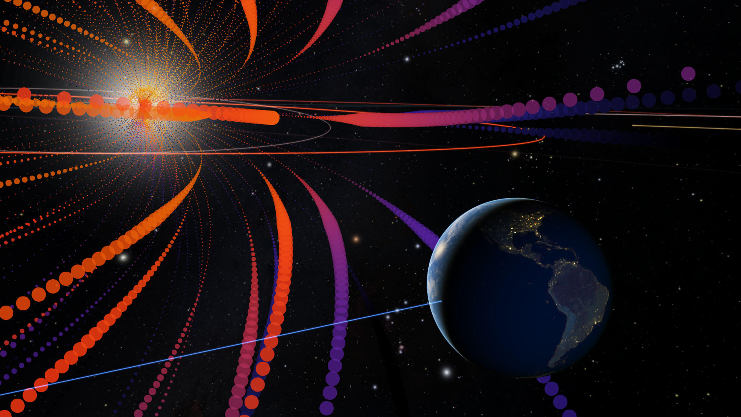 Rendering of solar weather.