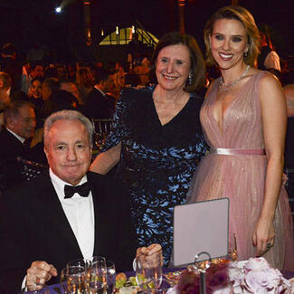 Lorne Michaels, Ellen Futter and Scarlett Johansson.