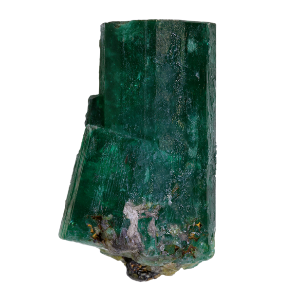 Large, cylindrical emerald specimen.