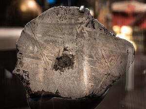 Iron Meteorite in the Hall of Planet Earth