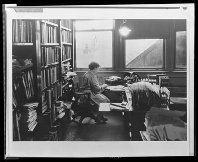 Margaret Mead at her desk