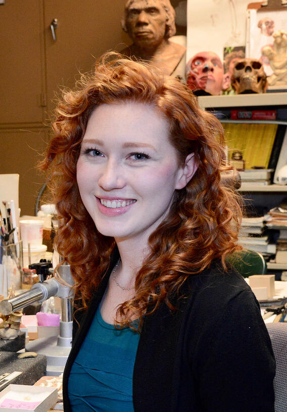 Smiling headshot of Anna Ragni in the lab.