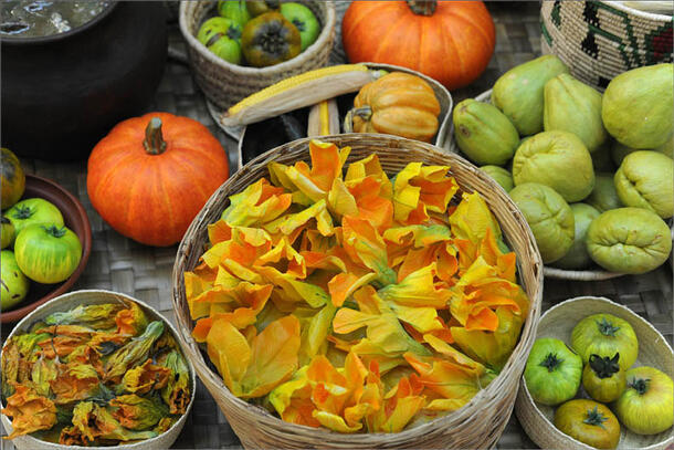 Squash blossoms Aztec Market