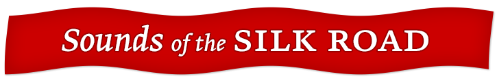 Sounds of the Silk Road on red wavy banner
