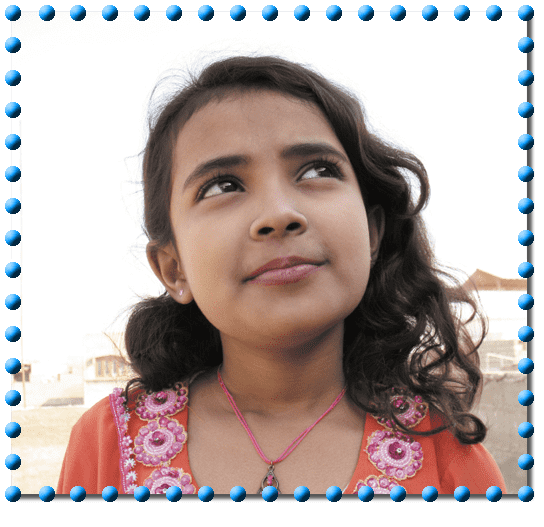 young girl looking thoughtful