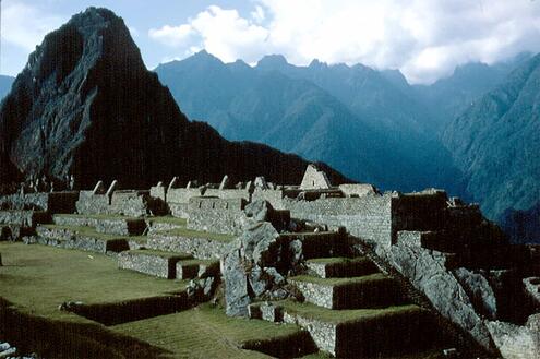 Incan stone structures in the Andes