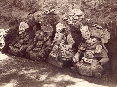 four zapotec urns