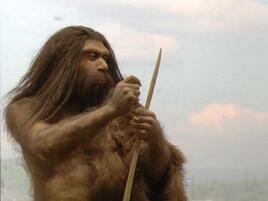 Neanderthal with spear