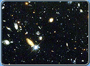view of deep space with flashing stars