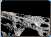 Rocky surface of the asteroid Eros