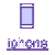 Icon representing an Iphone above pixelated and underlined text reading "iphone."
