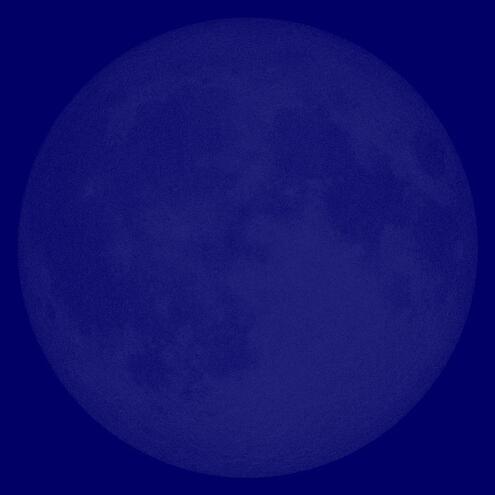 The moon, obscured by total darkness. 