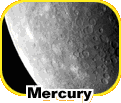 Close-up on the planet Mercury inside of a rounded square captioned "Mercury."