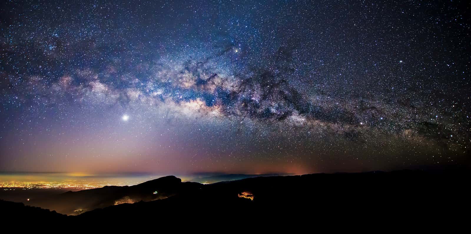 Milky Way across in the night sky
