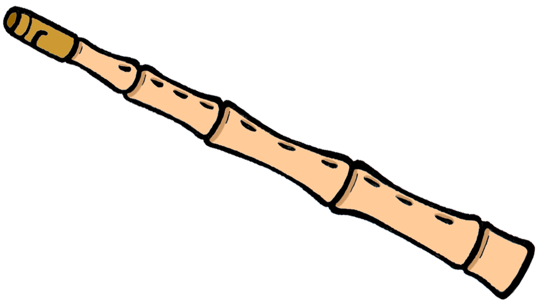 Cartoon of a simple flute.