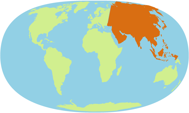 world mp with Asia highlighted