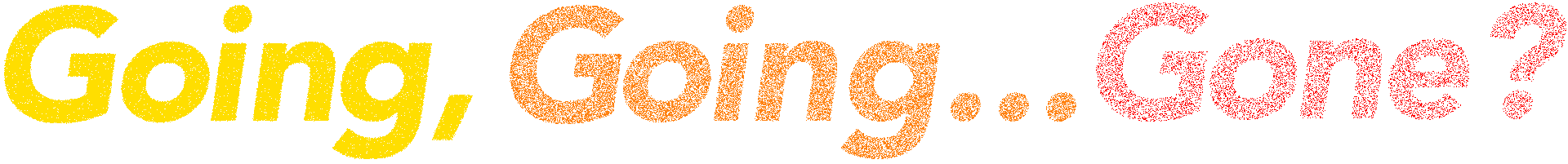 Going, Going...Gone? graphic title