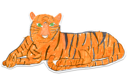 drawing of tiger
