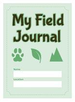 A rectangular cover sheet titled "My Field Journal" of downloadable pages, with designated space to write a name and other information.