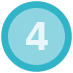 Circular icon with the number four in the center.