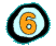 A graphic with the number 6 written in an illustrated, bordered circle.