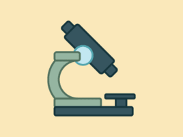 Illustration of a microscope.