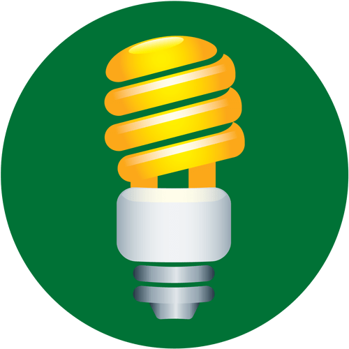 CFL light bulb with coiling tubes