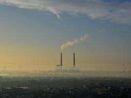 Smog over Normandy, France.