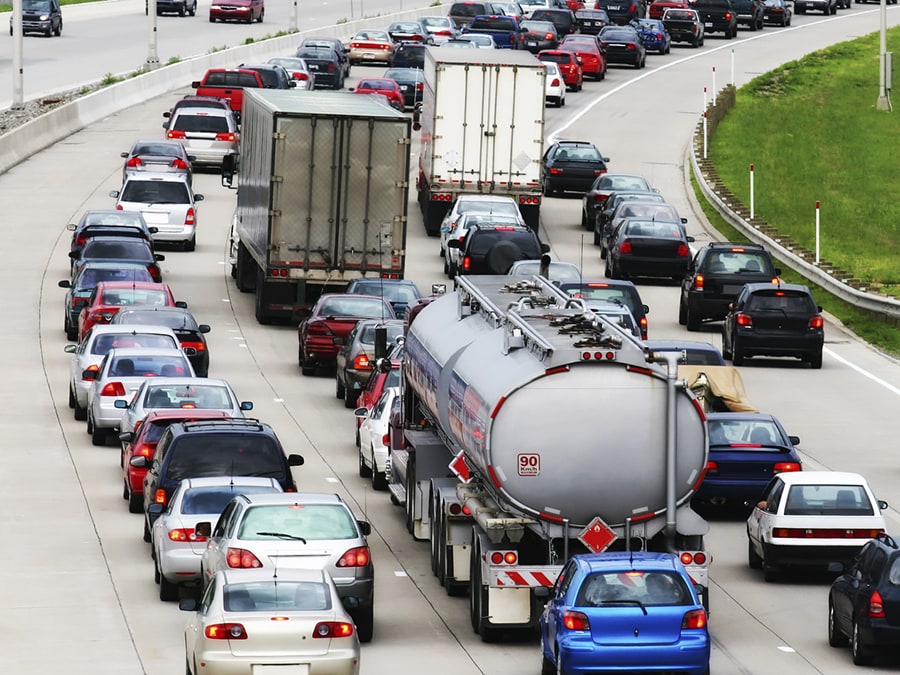 traffic jam on highway