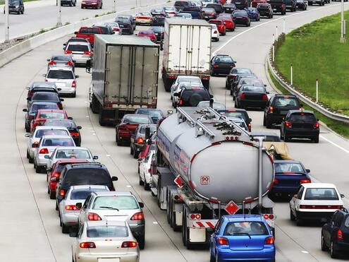 traffic jam on highway