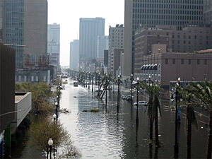 flooded city streets