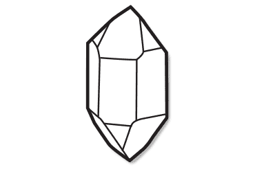 triagonal / hexagonal crystal structure of quartz