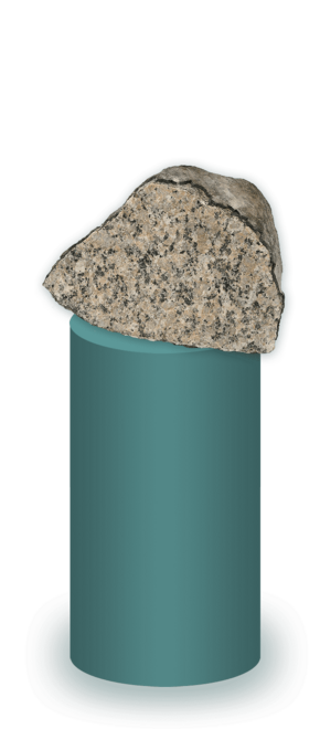 Granite sitting on a pedestal
