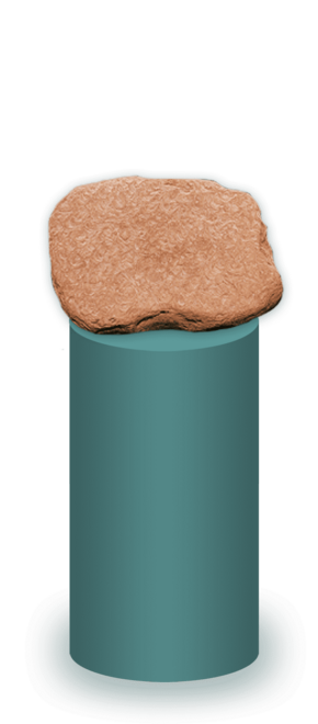 Sandstone sitting on a pedestal