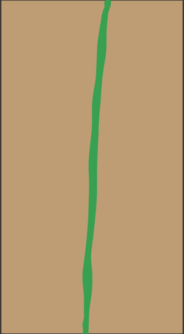 illustration of green jade forming in crack in earth