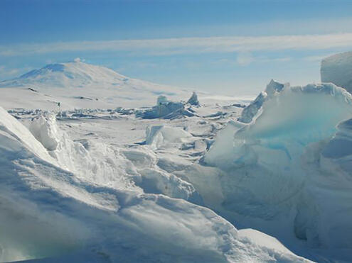 icy blue Antarctic landscape