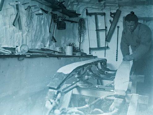 sanding a sled