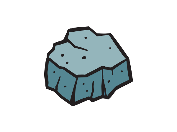 chunk of gray metal ore