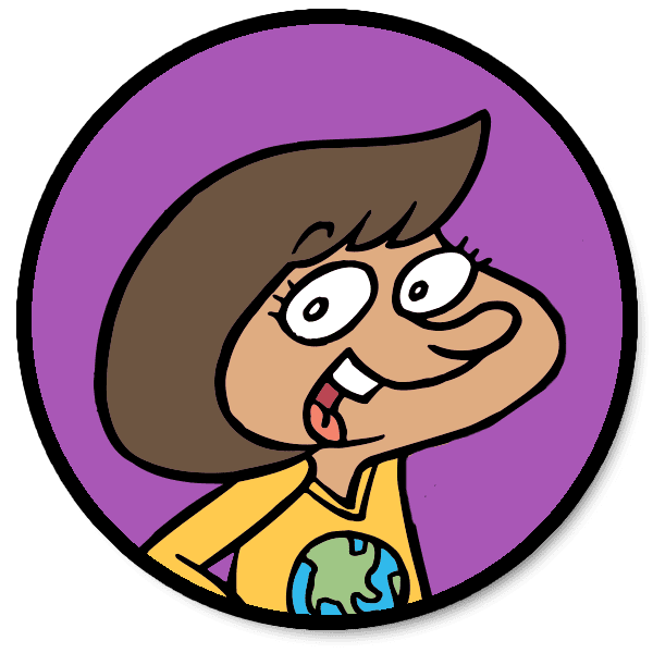 Mandy's face in circle