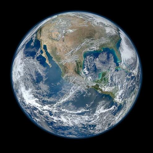 Earth, the blue marble, as seen from space