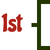 Single left bracket labeled "1st."