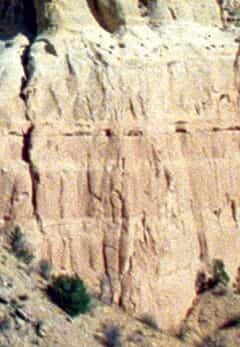 A tall rock formation in Ghost Ranch, New Mexico.