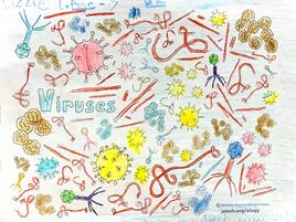 colorful illustration of viruses