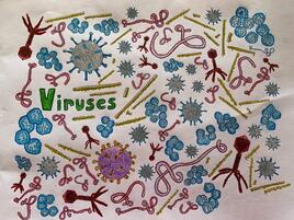 colorful illustration of viruses