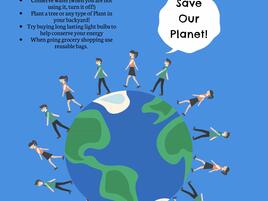 Poster about people and the future of the planet