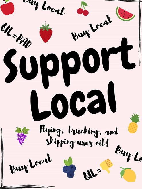 poster about buying locally grown food