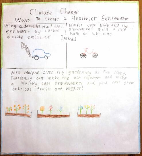 poster about climate change and things we can do to combat it