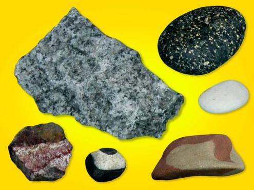 collage of rocks