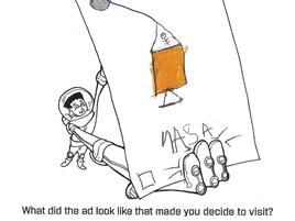 illustration and narrative about space travel