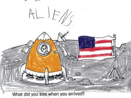 illustration and narrative about space travel